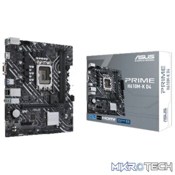 Asus H610M-R DDR4 LGA1700 Micro-ATX Motherboard  Components